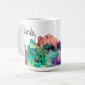Mug Peinture couleur aquarelle personnalisée 2 (Devant gauche)