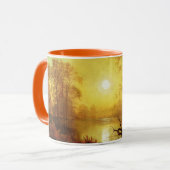Mug peinture d'Albert Bierstadt, Lever de soleil, (Devant gauche)