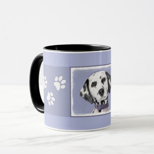 Mug Peinture Dalmatienne - Cute Original Chien Art (Devant gauche)
