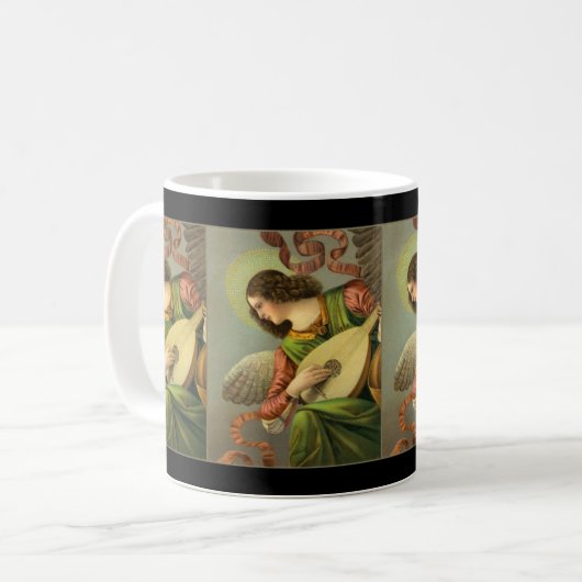 Mug Peinture d'ange avec mandoline (Devant gauche)