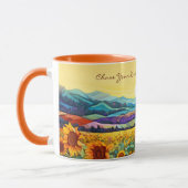 Mug Peinture d'aquarelle de la Vallaire des tournesols (Gauche)