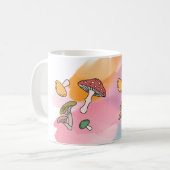 Mug Peinture d'aquarelle des champignons (Devant gauche)