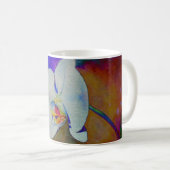 Mug Peinture d'aquarelle d'orchidée hawaïenne blanche (Devant droit)