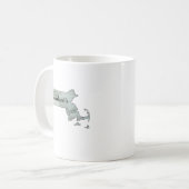 Mug Peinture d'aquarelle du Massachusetts (Devant gauche)
