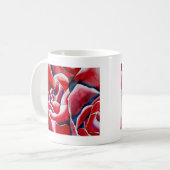Mug Peinture d'aquarelle rose Roses (Devant gauche)