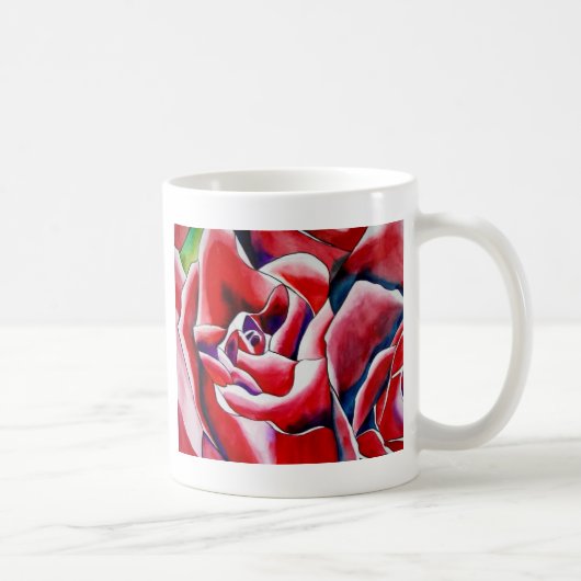 Mug Peinture d'aquarelle rose Roses (Droite)