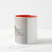 Mug Peinture d'aquarelle rouge Rosella Parrot (Centre)