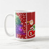 Mug Peinture d'arbre de Noël moderne colorée (Gauche)