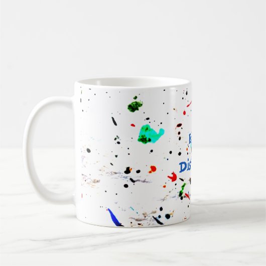 Mug Peinture d'art Abstrait Splashes Spotty Personnali (Gauche)