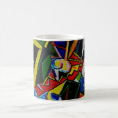 Mug Peinture d'art Abstrait Triangle Curve Carré, tabl (Centre)