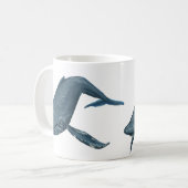 Mug Peinture de baleine de bosse (Devant gauche)