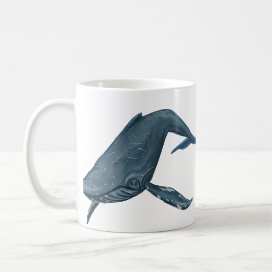 Mug Peinture de baleine de bosse (Gauche)