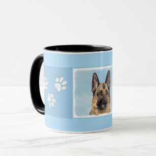 Mug Peinture de Berger Allemand - Art original de chie