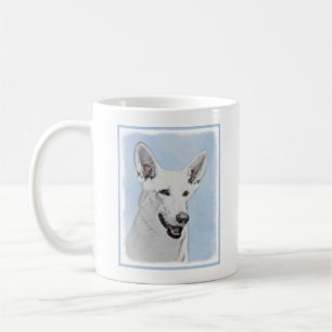 Mug Peinture de berger blanc - jolie art original de c
