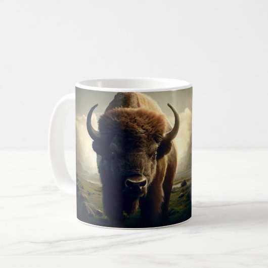 Mug Peinture de bison (Devant gauche)