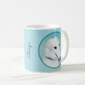 Mug Peinture de Borzoi (Blanc) - Joli Chien d'origine (Devant droit)