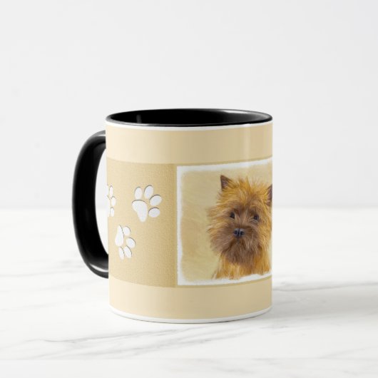Mug Peinture de Cairn Terrier - Cute Original Chien Ar (Devant gauche)