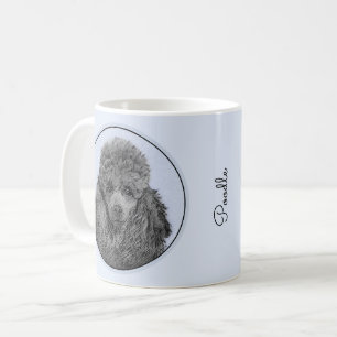 Mug Peinture de Caniche Jouet Miniature Noir Œuvre Ori