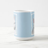 Mug Peinture de chat blanc - Cute Original Cat Art (Centre)