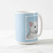 Mug Peinture de chat blanc - Cute Original Cat Art (Devant droit)