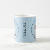 Mug Peinture de chat blanc - Cute Original Cat Art (Centre)