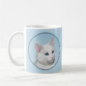 Mug Peinture de chat blanc - Cute Original Cat Art (Gauche)