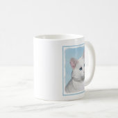 Mug Peinture de chat blanc - Cute Original Cat Art (Devant droit)