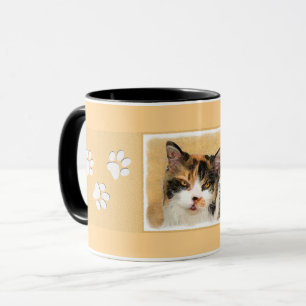 Mug Peinture de chat Calico - Cute Original Cat Art