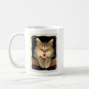 Mug Peinture de chat Mad - Cute Original Cat Art