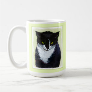 Mug Peinture de chat Tuxedo - Cute Original Cat Art