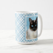Mug Peinture de chats de Siamese Art animal original (Devant droit)
