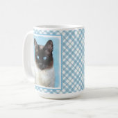 Mug Peinture de chats de Siamese Art animal original (Devant gauche)