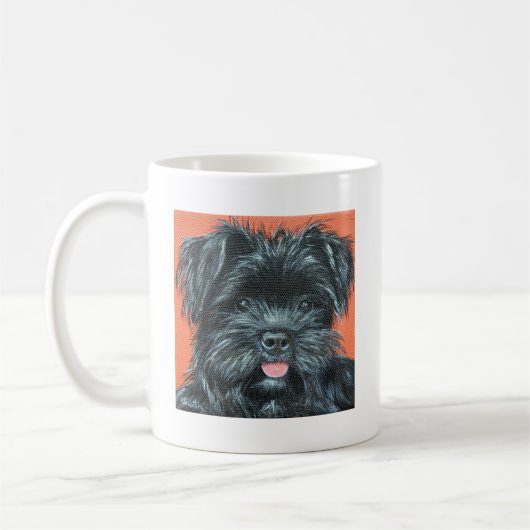 Mug Peinture de chien de Terrier mignon (Gauche)