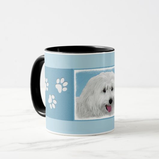 Mug Peinture de chien des lowland polonais - Art du ch (Devant gauche)