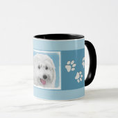 Mug Peinture de chien des lowland polonais - Art du ch (Devant droit)