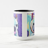 Mug Peinture de chien personnalisée - Aimé pour toujou (Centre)