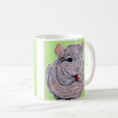Mug Peinture de Chinchilla à la poitrine molle (Devant droit)