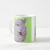 Mug Peinture de Chinchilla à la poitrine molle (Devant gauche)
