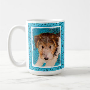 Mug Peinture de chiot Wire Fox Terrier - Art original 