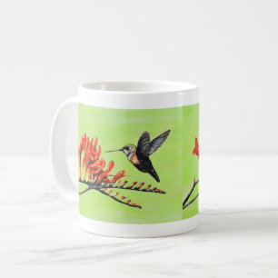 Mug Peinture de colibri et de crocosmia