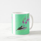 Mug Peinture de colibri et Fuchsia (Devant droit)