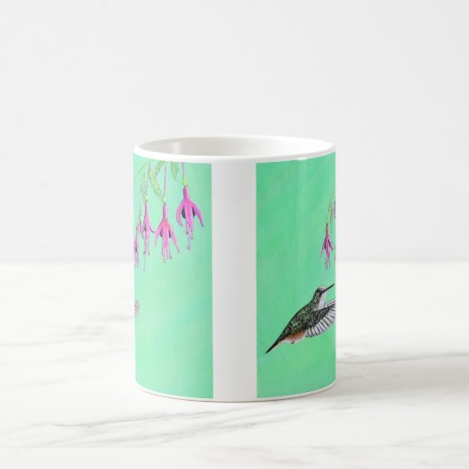 Mug Peinture de colibri et Fuchsia (Centre)