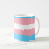 Mug Peinture de course du drapeau de la Tête trans (Devant droit)