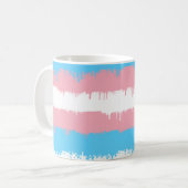 Mug Peinture de course du drapeau de la Tête trans (Devant gauche)