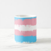 Mug Peinture de course du drapeau de la Tête trans (Centre)