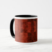 Mug Peinture de Crimson profonde avec formes géométriq (Devant gauche)