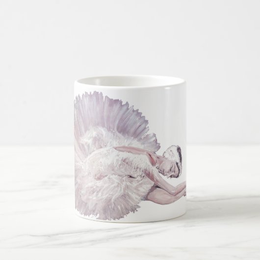 Mug Peinture de cygne de danseuse de ballet (Centre)