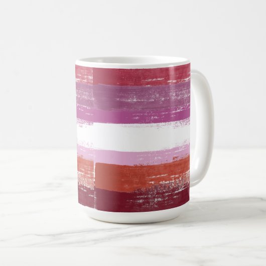 Mug Peinture de fierté lesbienne (Devant droit)