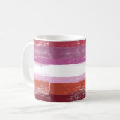 Mug Peinture de fierté lesbienne (Devant gauche)