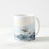 Mug Peinture De Fleur De Lotus (Devant droit)